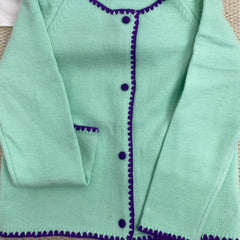 Retro Water Lazy Green Sweater