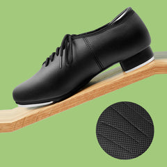 Women's Black 3cm Heel Tap Shoes With Lace-up Dance Shoes