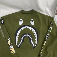 Shark Mouth Print Jacket