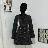 Chanel-Style Double-Breasted Wool Coat