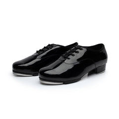 Women's Black 3cm Heel Lace-up Tap Shoes Dance Shoes