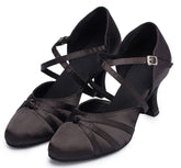 Women's Satin Customized Heel Ballroom Dance Shoes Modern Dance Shoes