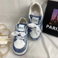 Denim Blue Height-Lncreasing Shoes