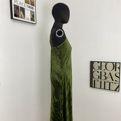 Slimming Waist Velvet Suspender Dress