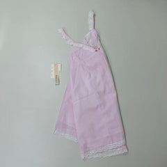 Lace trimmed halter top dress