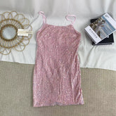 Backless Sequined Glitter Dress