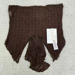 Irregular leaf-shaped sleeveless top with straps