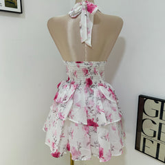 Halter-neck Floral Dress