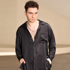 Men's Long-Sleeve Latin Dance Tops Dance Wear