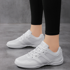 Women's White JazShoes Lace-up Dance Sneakers
