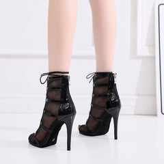 Women's Leatherette Customized Heel Dance Boots JazSalsa Dancing Shoes