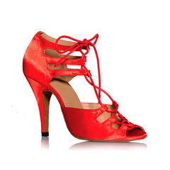 Women's Satin Customized Heel Latin Shoes Ballroom Dance Shoes