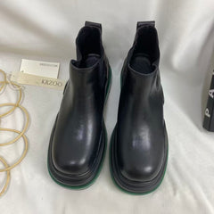 Green-Soled Platform Ankle Boots