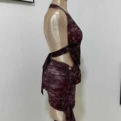 Sleeveless Halter-Neck Backless Bodycon Dress