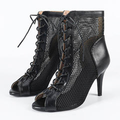 Women's Customized Heel Leatherette Rubber Heels Dance Boots JazStreet Sole Dance Shoes