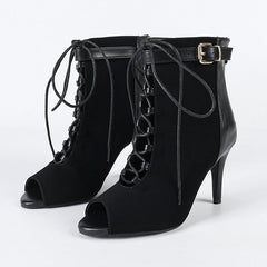 Women's Rubber Sole Customized Heel Dance Boots Heel Heels Dance Boots JazSalsa Dancing Shoes