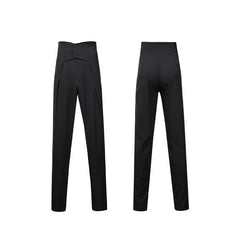 Men's Retro High-Waisted Dance Pants Latin Dance Practice Clothes