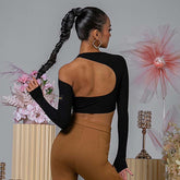 Women's Hollow Dance Tops Professional Training Clothes