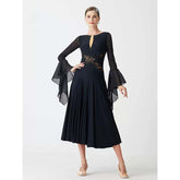 YUN Customisable-Women's Navy DiamonBallroom WaltModern Dance Dresses Dancewear