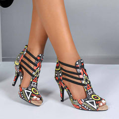 Women's Leatherette Customized Heel Rubber Sole Salsa Shoes Dance Boots Ballroom Dance Shoes