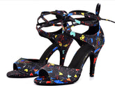 Women's Satin Customized Heel Latin Shoes Salsa Shoes Ballroom Dance Shoes