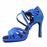 Women's Satin Customized Heel Salsa Latin Dance Shoes Ballroom Dance Shoes