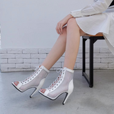 Women's Customized Heel Leatherette Rubber Heels Dance Boots JazStreet Sole Dance Shoes