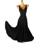 Customisable-Women's V-Neck Modern Dance Performance Dress Ballroom Dance Dress