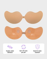 Mango Shaped Breathable Self-Adhesive Invisible Bra (2 Pairs)