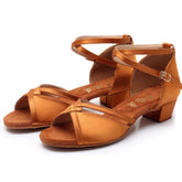 Women's Satin 3.5cm Heel Ballroom Dance Shoes Latin Dance Shoes
