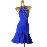 Customisable-Women's Rhinestone Rumba Latin Dance Dresses Performance Dresses