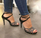 Women's Leatherette Customized Heel Latin Shoes Salsa Shoes Ballroom Dance Shoes