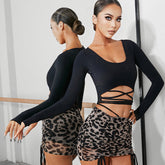 Women's Long Sleeve Latin Dance Tops Practice Dance Wear