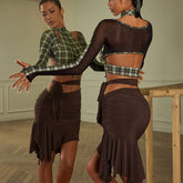 Women's Long Sleeve Latin Dance Tops Dance Wear Dance Tops