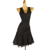 Customisable-Women's V-neck Tassel Backless Dancewear Dance Dress Performance Dress