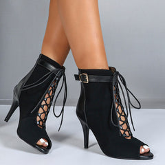 Women's Rubber Sole Customized Heel Dance Boots Heel Heels Dance Boots JazSalsa Dancing Shoes