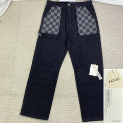 Striped wide-leg high street trousers