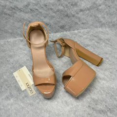 Waterproof platform mid-heel thick-soled high heel