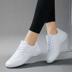 Women's White JazShoes Lace-up Dance Sneakers
