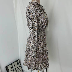 Leopard-Print Puff-Sleeve Dress