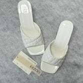 Knitted pointed-toe high-heeled shoes