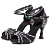 Women's Satin Customized Heel Salsa Latin Dance Shoes