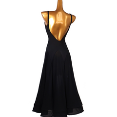 Customisable-Women's V-Neck Modern Dance Performance Dress Ballroom Dance Dress