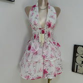 Halter-neck Floral Dress