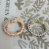 Vintage-Style Enamel Zebra Bangle