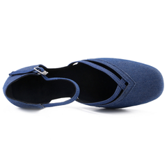 Women's Demin 3.5cm Heels Ballroom Swing Dance Shoes