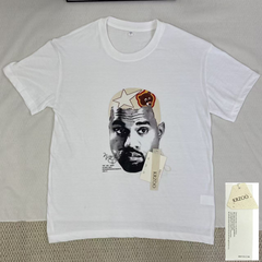 Retro Portrait Print Short-Sleeved T-Shirt