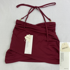 Low-cut neckline short metal chain vest