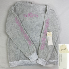 Flower embroidery long-sleeved casual hoodie