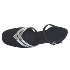 Women's Black Suede 3.5cm Heels Ballroom Dance Shoes Swing Dance Shoes